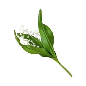 Bloom Artificial Single Lily Of The Valley Flower Stem - Faux Fake Silk Flower Indoor Home Decoration Floral Arrangements - L30cm