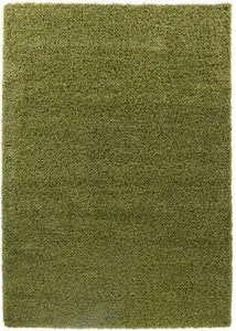 Serdim Rugs Plain Living Room Shaggy Area Rugs Green 80x150 cm