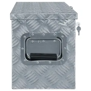 Berkfield Aluminium Box 80x30x35 cm Silver