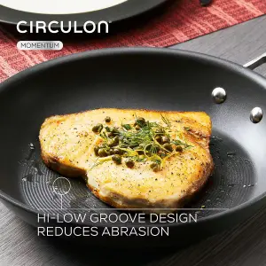 Circulon Momentum Black Round Hard Anodised Aluminium Non-Stick Milk Pan 14cm, 0.9L