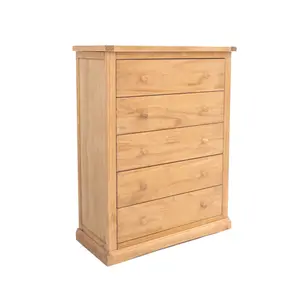 Lucca 5 Drawer Chest of Drawers Wood Knob