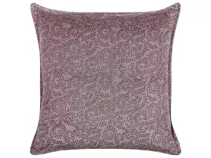 Throw Cushion KALMIA Cotton 45 x 45 cm Floral Block-Printing Pink