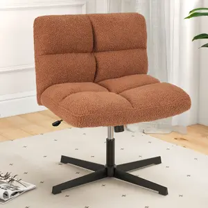 Costway Armless Home Office Chair Swivel Desk Chair Height Adjustable Task Vanity Chair