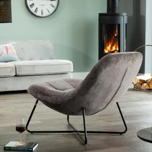 Merced Fabric Accent Chair - Dark Grey