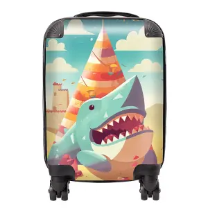 Shark On A Beach Holiday Suitcase - Small