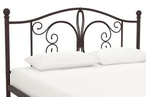 Bombay metal bed in bronze look, king