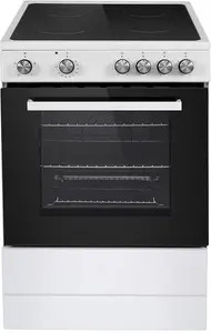 Electriq 60cm Single Cooker With Ceramic Hob - White