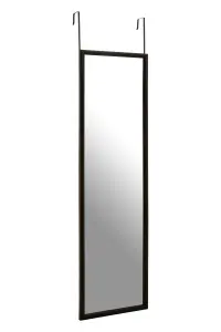 Interiors By Premier Versatile  Over Door Grey Plastic Frame Mirror, Sleek Mirror For Home, Durable Arched Mirror For Bedroom