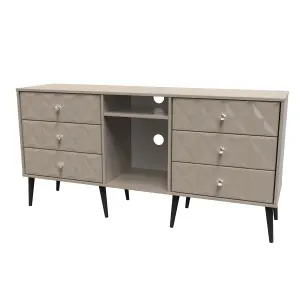 Toledo 6 Drawer Sideboard in Mushroom (Ready Assembled)