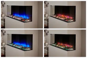 Rosedale 3D Media Wall Electric Fire - Small