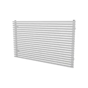 Agadon Aurora Horizontal Designer Radiator 600 x 1000 mm White - 2870 BTU - 10 Years Guarantee