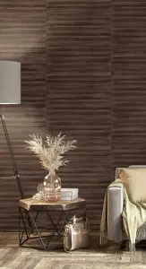 Galerie Italian Style Beige Distressed Horizontal Stripe Wallpaper Roll