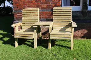 CHURNET VALLEY ERGO LOVE SEATS SQUARE TRAY