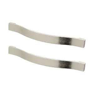 DecorAndDecor - FLORIA Brushed Nickel Wave Bow Kitchen Cabinet Drawer Cupboard Pull Door Handles - 160mm - Pair