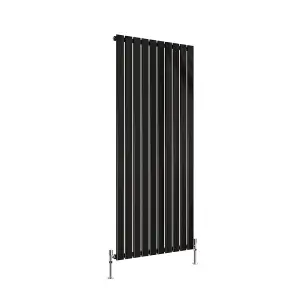 Vertical Black Single Flat Panel Radiator (H) 1600 mm x (W) 680 mm, 5080 BTU.