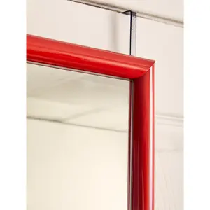 Overdoor Full Length Mirror Red