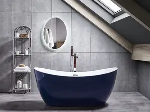 Freestanding Bath 1700 x 770 mm Navy Blue ANTIGUA