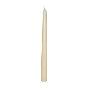 50 Tapered Ivory Household Dinner Wax Candles 7H Burn Time 25cm