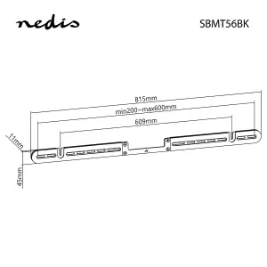 Soundbar Mount Fixed Wall Bracket for Sonos Arc Speaker