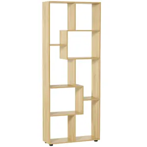 HOMCOM Multipurpose 8-Grid Bookshelf Shelf, Bathroom, Kitchen