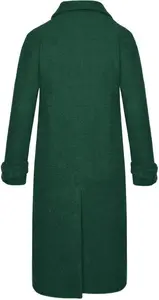 House Of Bruar Ladies Tweed Raglan Coat - Bottle Green