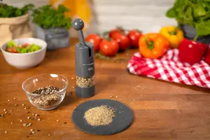 Kuhn Rikon Ratchet Grinder for Salt, Pepper and Spices - Grey