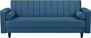 Habitat Preston Velvet 3 Seater Clic Clac Sofa Bed - Navy