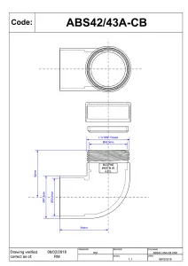 McAlpine ABS42/43A-CB 90degree Chrome Plated Brass Compression Bend x ABS Solvent Weld,