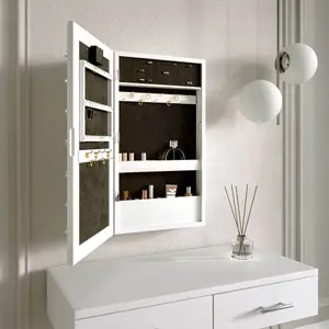 Katie White LED Mirrored Jewellery Cabinet