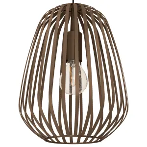 EGLO Espinal Bronze Steel Caged Style Contemporary Pendant