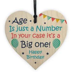 Funny Joke Birthday Gift For Women Men Wood Heart 50th 60th Birthday Gift Keepsake