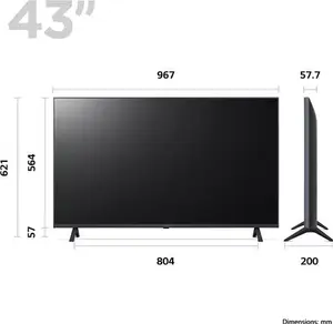 LG 43UR78006LK LED HDR 4K Ultra HD Smart TV, 43 Inch With Freeview Play/Freesat HD, Dark Iron Grey