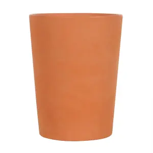 Terracotta Plant Pot, Green Goddess Embossed Pattern (H16 x W12.5 cm)