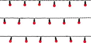 240 Red Berry Led With Timer Function String Lights With 25.12m Green Cable