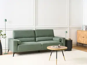 3 Seater Fabric Sofa Green ANGE