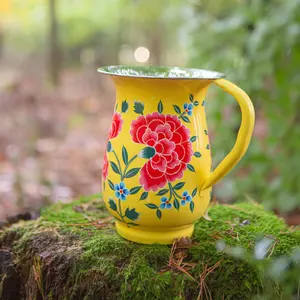 BillyCan Hand-Painted Picnic Water Jug - 1.7L - Peony