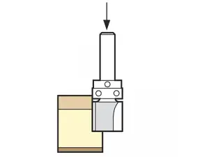 Trend 46/90 x 1/4 TCT 90 Degree Shank Mounted Template Profiler 15.9 x 25mm