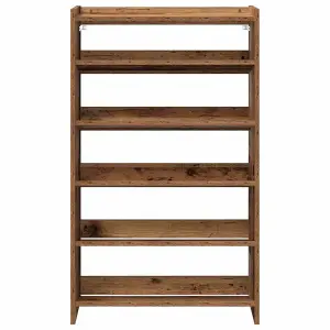 Berkfield Shoe Rack Old Wood 60x25x100 cm Engineered Wood