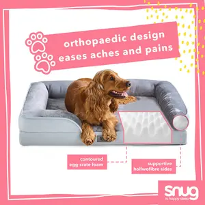 Snug Orthopaedic Support Pet Bed 58 cm H x 72 cm W x 16.5 cm D / Medium