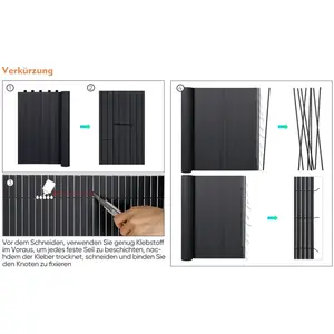 Antarious Black Composite Yard/Privacy Fence 160cm H x 500cm W x 1.4cm D