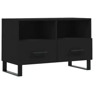 Berkfield TV Cabinet Black 80x36x50 cm Engineered Wood