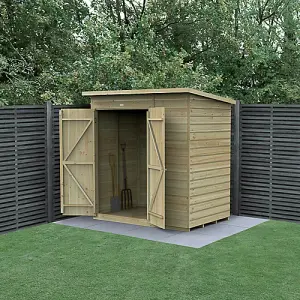 Beckwood 6x4 Pent Shed - No Windows - Double Door