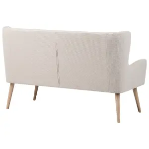 2 Seater Fabric Sofa Light Beige SKIBBY