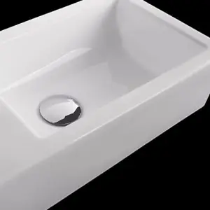 BELOFAY Ceramic Bathroom Sink Cloakroom Basin, Classic Design Gloss White Countertop Sink with TAP, Bottle Trap & Pop-up Waste