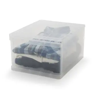 Form Kontor Clear 8L Plastic Stackable Storage box