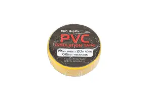 Connect 36895 Yellow PVC Insulation Tape 19mm x 20m - Pack 1