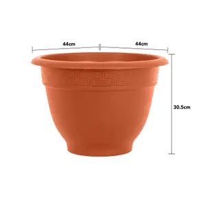 Wham Bell Pot 4x44cm Round Recycled Plastic Planter Terracotta