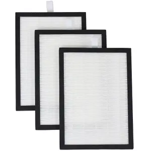 SPARES2GO HEPA Filter Set compatible with Meaco Dehumidifier 12L 12LE Low Energy Platinum (Pack of 3 Filters)