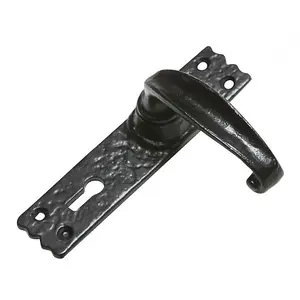 Kirkpatrick 152mm x 38mm Lever Bathroom Handle Pair - Black (2439)