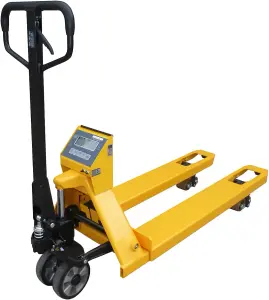 LiftMate Pump Pallet Truck with Weighing Scales for Euro Pallets (560x1150mm Forks), Heavy Duty Jack Trolley, 2200kg Capacity